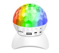 Lumières du projecteur Lumière Disco RGB DJ, lumières Disco, décorations de fête d'anniversaire, projecteur de Boule, Lampe de scène de noël, éclairage de Club(Blanc)