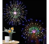 Lumières éclatées - Lumière de Pissenlit de Jardin en Fil de cuivre à Del - Décor de guirlandes Lumineuses à 120 LED avec Fil de cuivre à Distance pour la fête de Noël du Jardin de la Cour
