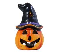 Lumières effrayantes d'Halloween, lanterne citrouille d'Halloween,Ornements d’Halloween Jack Lantern en céramique | Lumière festive d'Halloween, lampe d'Halloween vintage, lanterne portative, lanterne