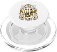 Lumières électriques pour électricien sur Wireman Journeyman PopSockets PopGrip pour MagSafe