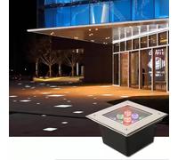 Lumières enterrées d'extérieur LED 15 W - Lampe de paysage carrée ultra fine, IP67 étanche - Spot intégré pour parcs, rues et places - Éclairage décoratif au sol