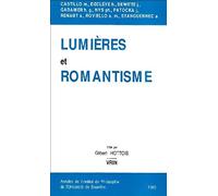 Lumieres Et Romantisme (Annales De L'institut De Philosophie De L'universite De Brux)