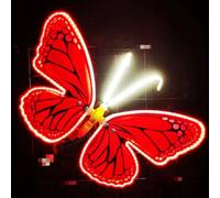 Lumières extérieures pour Jardin à Papillons Résistantes aux intempéries, lumières décoratives Décoration pour Cour, Patio et allée Meilleur Effet oscillant pour la Cour Décorations d'Hal Red Dynamic