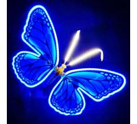 Lumières extérieures pour Jardin à Papillons Résistantes aux intempéries, lumières décoratives Décoration pour Cour, Patio et allée Meilleur Effet oscillant pour la Cour Décorations d'Ha Blue Dynamic