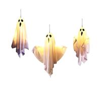 Lumières Fantômes Décoratives pour Halloween | Kit de Décoration Éclairante de Fantôme Effrayant | 3 Pièces Éclairage d'Ambiance Décoration Maison pour Chambre Salon Terrasse Porche Mur Jardin Fête Ma