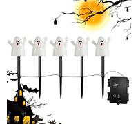 Lumières fantômes d'Halloween | Piquets de jardin étanches pour décoration d'Halloween à DEL pour intérieur et extérieur