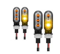 Lumières Indicateur Clignotant Moto 3LED Lumière Fluide Dynamique Mini Moto Clignotant LED Lampe De Signalisation Moto 12V 10mm Lampe De Frein Clignotant