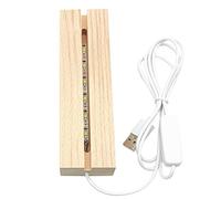 Lumières LED Base D'affichage Matériau En Bois De Hêtre Veilleuse Rectangulaire Pour Verre Bases Lampe Chaude Noël Nuit Remplacement En Bois Avec Port USB Chaud Avec