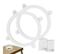 Lumières LED Cornhole - Lampes Annulaires Étanches, LED Circulaires | Kit D'éclairage De Panneau De Pouf, 2 Paquets, Avec Éclairage Lumineux, Pour Jeux De Pelouse Et D'arrière-cour, Parties De Hayon,