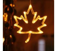 Lumières LED d'automne à piles, motifs citrouille et feuille d'érable pour Halloween, Thanksgiving, intérieur et extérieur, décorations saisonnières de la maison (feuille d'érable)
