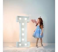 Lumières LED de 100 cm - Lettre I, alphabet LED avec télécommande, décoration pour chapiteau - Cadeau d'anniversaire de mariage