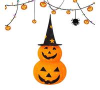Lumières LED en forme de citrouille, décoration de Thanksgiving, chapeau de sorcière citrouille avec 8 modes, lampes LED pour cour, chambre, intérieur, extérieur, fête d'automne, orange noir