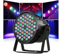 Lumières LED Par 54 x 3 W RGBW 4 en 1, lumières de scène à LED, lecture automatique activée par le son par télécommande et contrôle DMX, effet stroboscopique, éclairage DJ pour événements, mariage