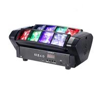 Lumières LED Par pour DJ Lumière principale mobile d'araignée 8x5W LED s allume des lumières de DJ de faisceau, lumières d'étape 40W RGBW Activation sonore de lumière stroboscopique, contrôle de DMX-5