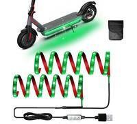 Lumières LED pour scooter de nuit trottinette électrique bandes lumineuses LED vertes 5 V mode clignotant pour vert vert CARTE LED