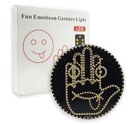 Lumières LED pour voiture, lumière amusante pour doigt d'honneur de voiture, lumière de doigt et signe d'expression, panneau lumineux LED pour fenêtre arrière de voiture, panneau lumineux de la main,