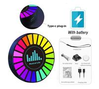 Lumières LED RGB intelligentes, lampe d'ambiance 3D, contrôle du son, lumières de rythme musical, désodorisant pour voiture, jeu,