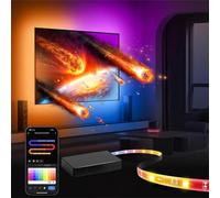 Lumières LED RVB Pour TV Avec Synchronisation Musicale, HDMI Sync Box et App Control - Bande LED à Couleurs Changeantes (Taille : 75 Pouces Quatre Côtés)