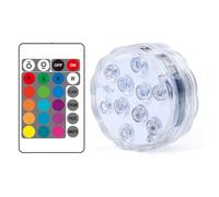Lumières LED Submersible,Lumière LED Submersible,Lampes Sous-Marines LED avec Télécommande,Lampes Multicolores RGB Submersibles pour Piscine,Vase,Spa,Aquarium,Étang