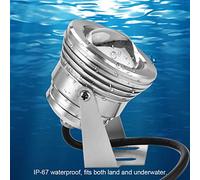 Lumières LED Submersibles, Projecteurs LED pour étang avec Dissipation de la Chaleur, Spots pour Aquarium 12 V 10 W, Projecteur LED RVB pour Aquarium, Lumière sous-Marine à