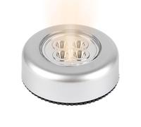 Lumières LED Tactiles coller, Éclairage de coffre coller, Lampes à pression, veilleuse sans fil, pour métal, surfaces en verre - Escalier, couloir, cuisine