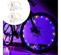 Lumières LED ultra lumineuses pour roues de vélo, 2 pneus pour la conduite de nuit (coloré)