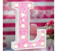 Lumières Lettres LED Marquee Lumières Lettres Illuminées Alphabet à Paillettes Panneau Lettres à Pile pour Lampe de Nuit Fête dAnniversaire Mariage Cadeaux pour Filles Maison Bar Décoration de Noël
