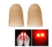 Lumières magiques de pouce, 1 paire de lampes de pouce Faux doigts LED Lumières clignotantes de pouce magique LED Doigt Trick plastique Pouce clignotant Scènes de magie Accessoires de farce Jouets