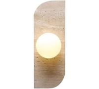 Lumières murales japonaises Creamy Natural Stone Mural G4 de Fond Mur Wall Lampe Chambre pour Salle à Manger Staidinde * 18cm