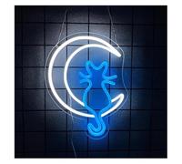 lumières néon de fête Néon Enseignes lumineuses Decor Enseigne Lumineuse En Forme De Chat Lunaire