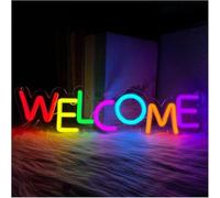 lumières néon de fête Néon Enseignes lumineuses Decor Panneau De Bienvenue