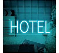 lumières néon de fête Néon signe Panneau Led Pour Hôtel, Décoration Murale, D'affaires, Lampes Ouvertes(Ré,40cmx14cm)