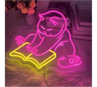 lumières néon de fête Pour les lampes au néon, le mot d'emprunt «Cat Reading» pour enseignes