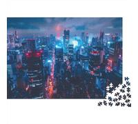 Lumières Paysage Nuit_2 Puzzle 1000 Pièces avec Découpe Précise, Jeu De Puzzle Classique Concentration Training Puzzle pour Un Tableau À Encadrer, Superbe Idée Cadeau 70x50cm/1000pcs