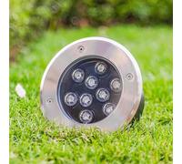Lumières paysagistes extérieures - Lumières enterrées extérieures, IP67 IP67 Spot-flanc en Retrait Ultra-Mince, 12V à Basse Tension Round Courtalard Lampadaire décoratif, LED Spotlight (Vert, 36W)