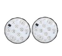 Lumières RVB sous-Marines, étanche à la Pluie, Télécommande à Piles pour Décoration D'aquarium, Paquet de 2