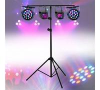 Lumières soirées 4 jeux compacts et puissants, 1 Portique robuste - PA DJ SONO MIX LED Soirée anniversaire mariage, Bar Disco