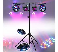 Lumières soirées 6 jeux compacts et puissants, 1 Portique robuste - PA DJ SONO MIX LED Soirée anniversaire mariage, Bar Disco