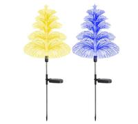 Lumières solaires de méduses pour extérieur, lampes solaires de méduses d'extérieur à 5 couches en fibre optique | Lumières solaires imperméables pour jardin de fleurs