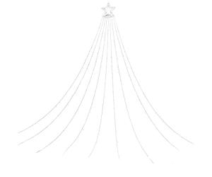 Lumières Solaires De Noël, Lumières De Noël En Cascade À Énergie Solaire Extérieure - 11 Pieds Multi-mode Avec Minuterie À Distance Pour Allée De Jardin Patio Porche Arbre Salon Fête De Vacances Maria