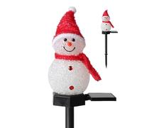 Lumières solaires de Noël, lumières solaires de bonhomme de neige | Lumières LED à énergie solaire, lumière de jardin, piquets de patio de bonhomme de neige, éclairage ambiant, lumières extérieures