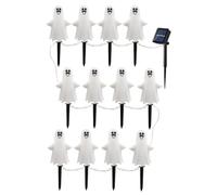 Lumières solaires de piquet de jardin d'Halloween, lumières solaires pour allées d'Halloween | Lumières solaires de pieu d'Halloween | Décorations de fantômes d'Halloween, lumières