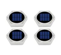 Lumières Solaires De Plate-forme 4 Pack Extérieures Marche IP68 Lampes Jardin Led For Garde-corps Escaliers Clôture Cour Patio Et Lampe Voie éClairage Lumineux Et éConome En éNergie(Blue)