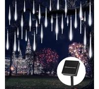 Lumières Solaires de Pluie de Météores, Guirlandes Lumineuses IP65 Imperméable Lumières de Noël avec Extra Longue Endurance 24 - 48 Heures, Total 240 LED pour Décoration de Arbre Mariage Intérieur Fêt