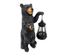 Lumières Solaires Extérieur,Statuette Ours Lumineuse pour Jardin | Décoration Jardin Pelouse Patio pour Anniversaire Maison Fête Maman