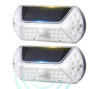 Lumières Solaires Extérieures - Lampe Solaire à Détection de Présence Humaine | Lampe Étanche 2 Paire Économie D'Énergie Pour Patio Arrière-Cour Allée Jardin Entrée