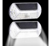 Lumières Solaires Extérieures Pour Jardin - Lumière Solaire Auto-Illuminée | Lampe Étanche 2 Paire Économie D'Énergie Pour Patio Arrière-Cour Allée Jardin Entrée