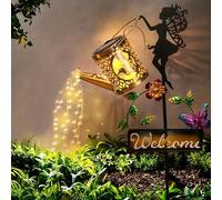 Lumières solaires Lumière de jardin extérieure, Cadeaux de jardinage, Lanterne d'arrosage solaire pour jardin, Patio, Cour, Décoration de plante de lanterne de chemin (xiannv)