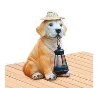 Lumières solaires pour Chiens d'extérieur,Lumière Solaire pour Chien | Décoration de Chiot avec lumières LED | Sculpture de Chien de Jardin avec Lanterne Solaire, Chien Aimant pour Ornements de