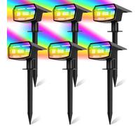 Lumières solaires Sucolite 6 Packs extérieures étanche, 59 Modes d'éclairage LED 3 Lights solaires pour Cour, Paysage d'éclairage d'éclairage Solaire lumières extérieures pour Le Jardin